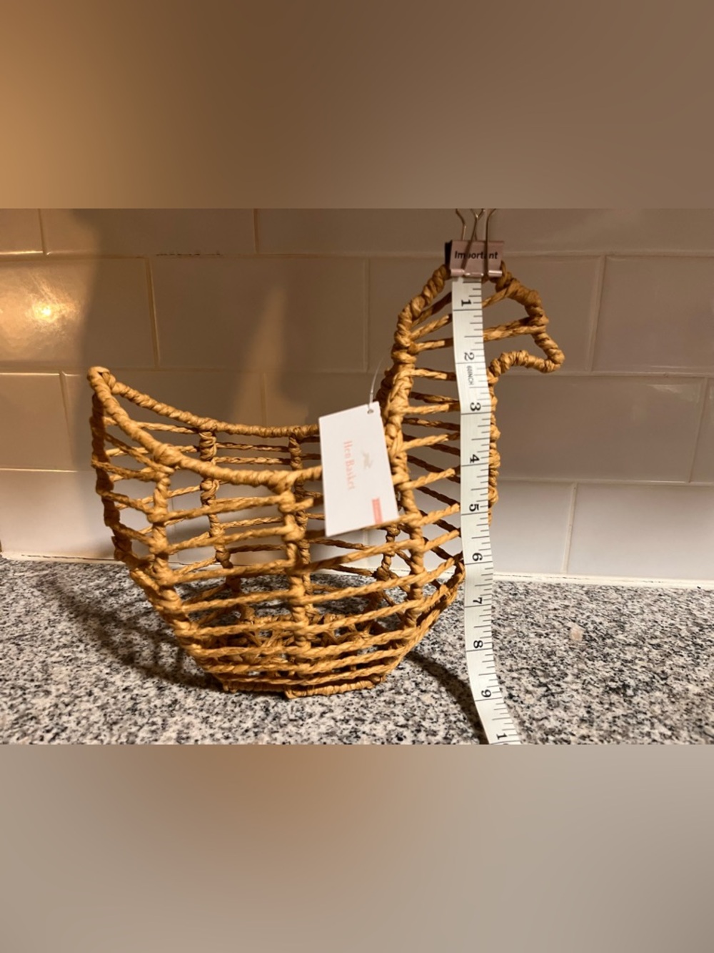 Handwoven Natural Rattan Chicken Basket - Home Accents - Picture 4 of 8